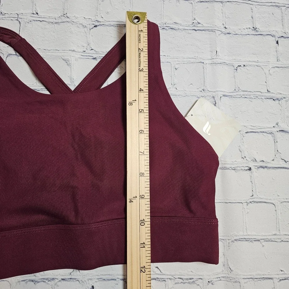 NEW Fabletics No-Bounce‎ High Impact Sports Bra Merlot XS